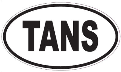 TANS - Oval Sticker