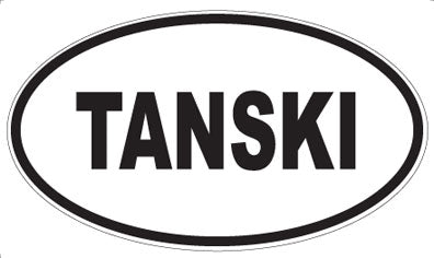 TANSKI - Oval Sticker