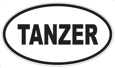 TANZER - Oval Sticker