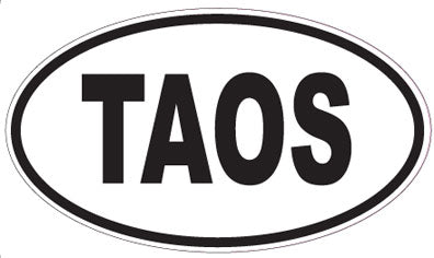 TAOS - Oval Sticker