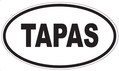 TAPAS - Oval Sticker