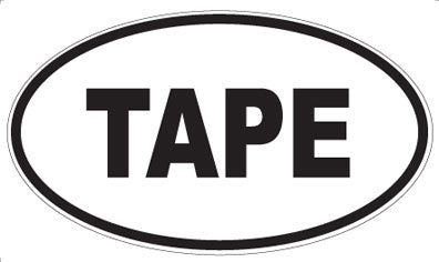 TAPE - Oval Sticker