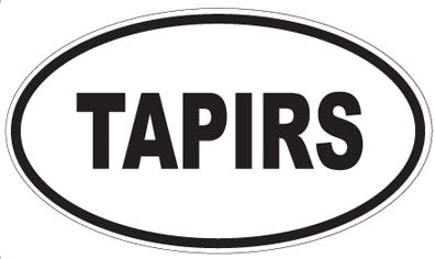 TAPIRS - Oval Sticker