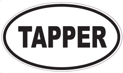 TAPPER - Oval Sticker
