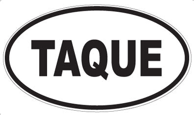 TAQUE - Oval Sticker