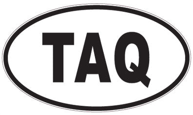TAQ - 3 Letter Initials Oval Magnet