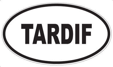 TARDIF - Oval Sticker