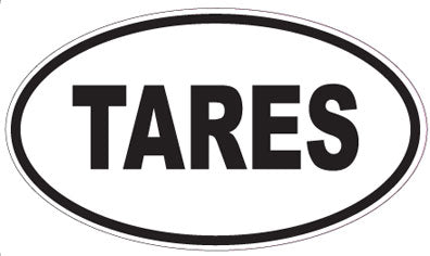 TARES - Oval Sticker