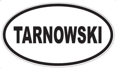 TARNOWSKI - Oval Sticker