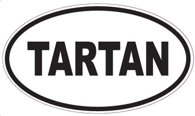 TARTAN - Oval Sticker