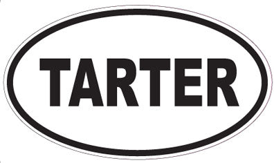 TARTER - Oval Sticker