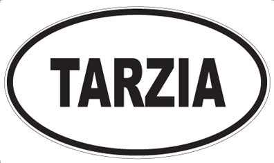 TARZIA - Oval Sticker