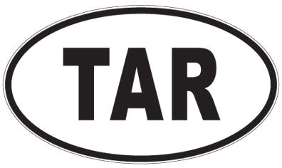 TAR - 3 Letter Initials Oval Magnet