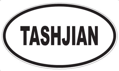 TASHJIAN - Oval Sticker