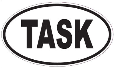 TASK - Oval Sticker