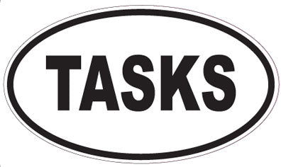 TASKS - Oval Magnet