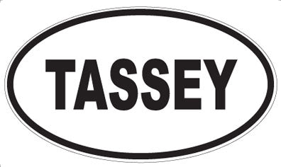 TASSEY - Oval Sticker
