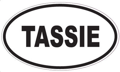 TASSIE - Oval Sticker