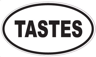 TASTES - Oval Sticker