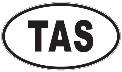 TAS - 3 Letter Initials Oval Magnet
