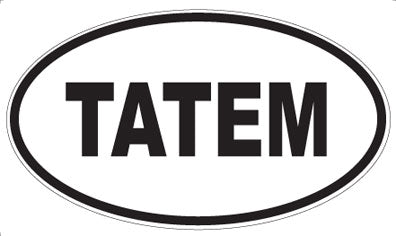 TATEM - Oval Sticker