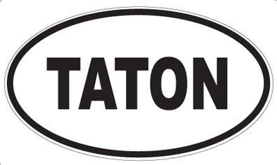 TATON - Oval Sticker
