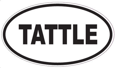 TATTLE - Oval Sticker