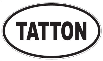 TATTON - Oval Sticker