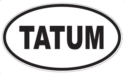 TATUM - Oval Sticker