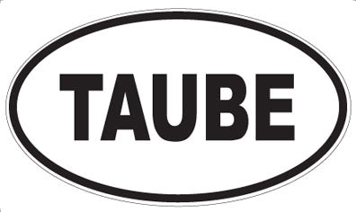 TAUBE - Oval Sticker