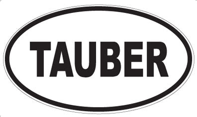 TAUBER - Oval Sticker