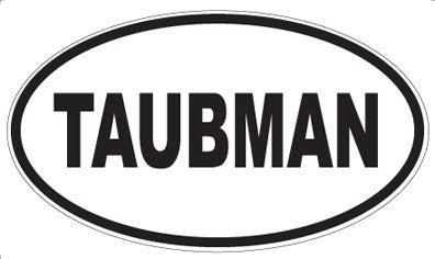 TAUBMAN - Oval Sticker