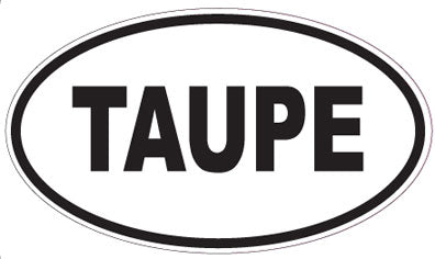 TAUPE - Oval Sticker