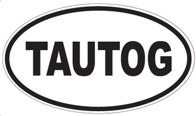 TAUTOG - Oval Sticker