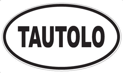 TAUTOLO - Oval Sticker