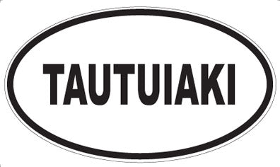 TAUTUIAKI - Oval Sticker