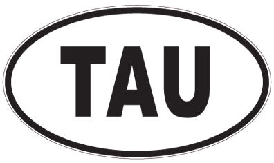 TAU - 3 Letter Initials Oval Magnet