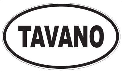 TAVANO - Oval Sticker