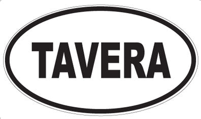 TAVERA - Oval Sticker