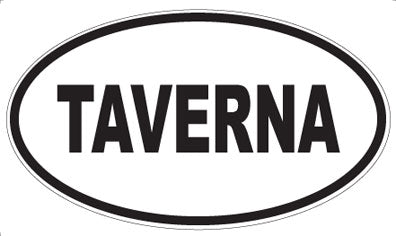 TAVERNA - Oval Sticker