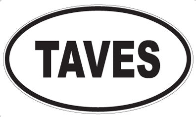 TAVES - Oval Sticker