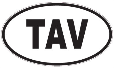 TAV - 3 Letter Initials Oval Magnet