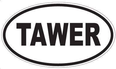 TAWER - Oval Sticker