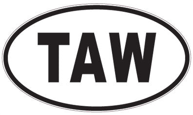 TAW - 3 Letter Initials Oval Magnet