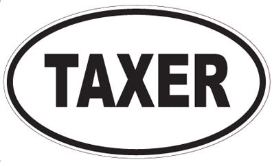 TAXER - Oval Sticker