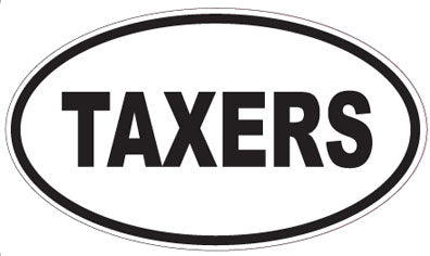 TAXERS - Oval Sticker