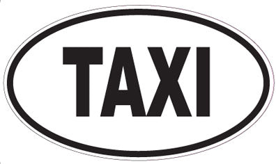 TAXI - Oval Sticker