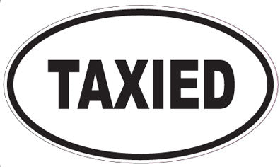 TAXIED - Oval Sticker