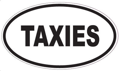 TAXIES - Oval Sticker