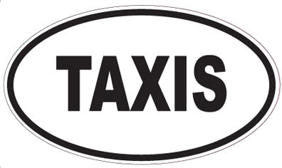 TAXIS - Oval Sticker